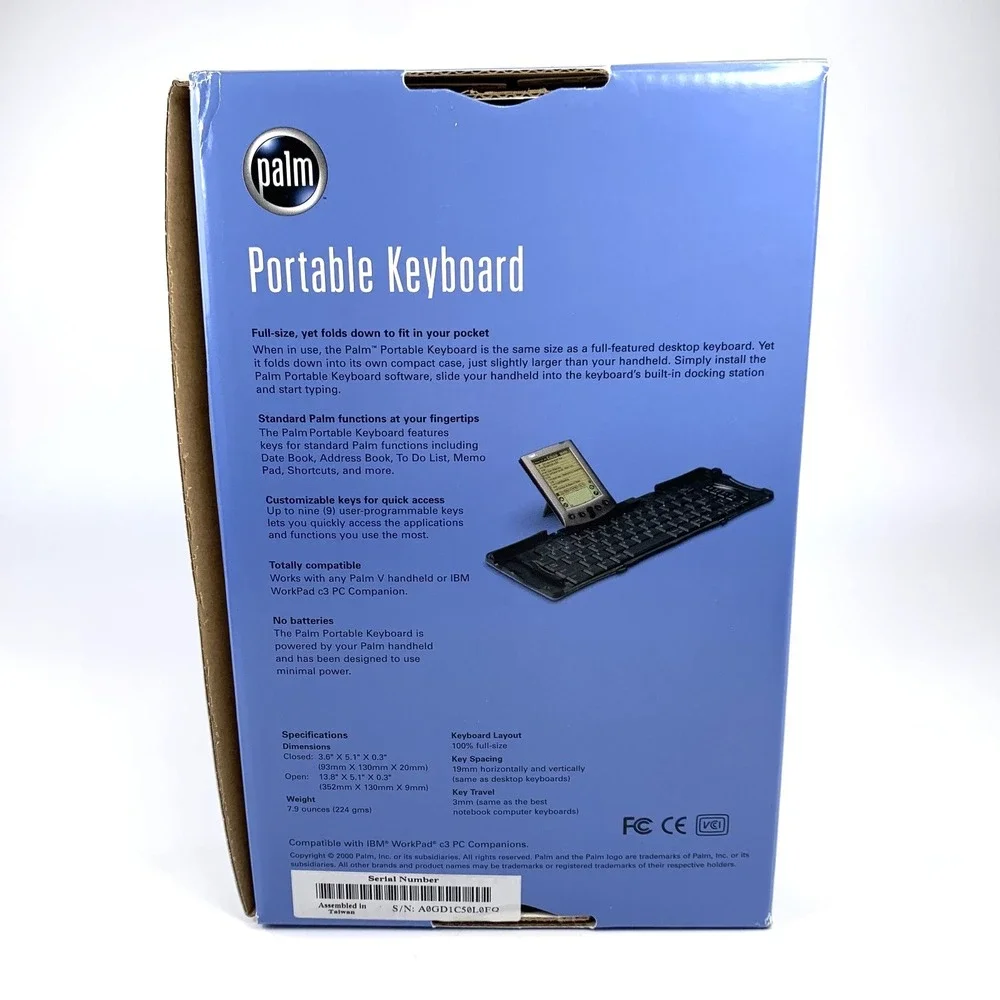 Palm Portable Keyboard V Series 3C10439U NEW Sealed Palm V/Vx PDA Keyboard‎